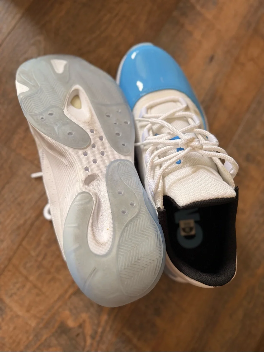 Nike Jordan 11 Blue and White Low-Top Athletic Sneakers